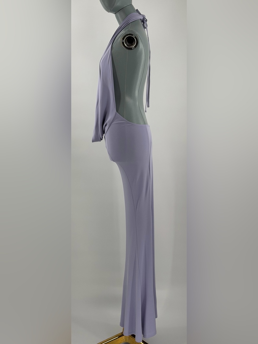🆕 RAT & BOA 🧿 NWOT Aris Maxi Cowl Halter Neck Midi Dress, Lilac Sz XS *NOTAGS* - Picture 8 of 17